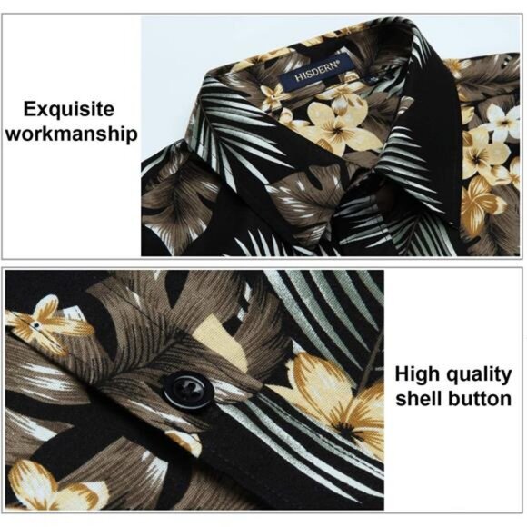 Shirt for Men Short Sleeve Button Down Shirt Men Casual Summer - Picture 2 of 7